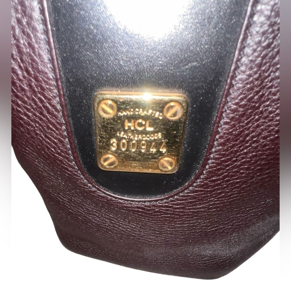 Like New Vintage Handcrafted Leather Goods Brown Leather Drawstring Bucket Bag - Picture 9 of 11